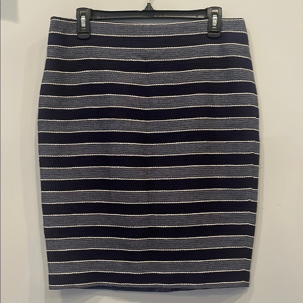 Ann Taylor Blue stripe Knee-Length Pencil Skirt